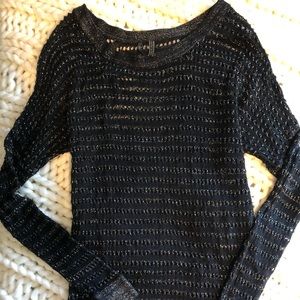 GUESS Black and Shimmer Sweater